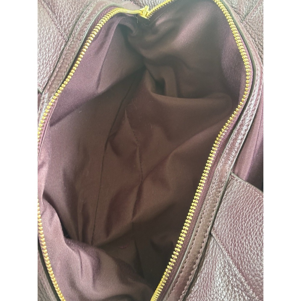 Coach Lexy Shoulder Bag Oxblood Pebbled Leather Large Hobo Tote - Picture 8 of 11